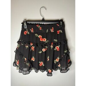 Urban Outfitters Black Floral Skirt